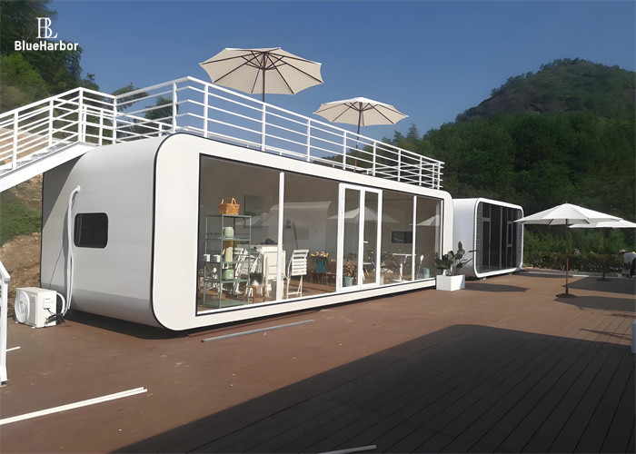 Deux étages Capsule Cabin maison étendue combinée pour les bureaux magasins appartement
